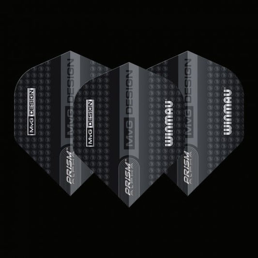 Prism Alpha MvG (Michael Van Gerwen) Winmau Logo Black & Grey Extra Thick