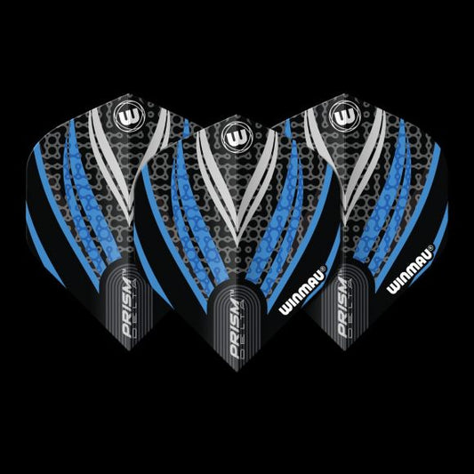 Winmau Prism Delta Black, White & Blue Extra Thick Flights