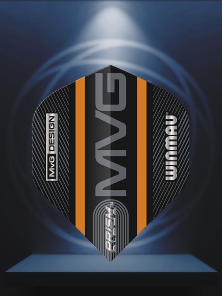 Prism Alpha MvG (Michael Van Gerwen) Black & Orange Logo Stripe Extra Thick