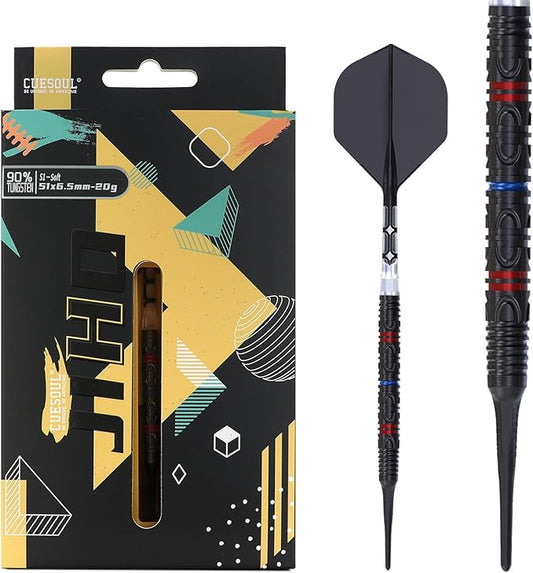 CUESOUL JIHO S1 20 gram 90% Tungsten Soft Tip Dart Set w/ ROST T19 Flight