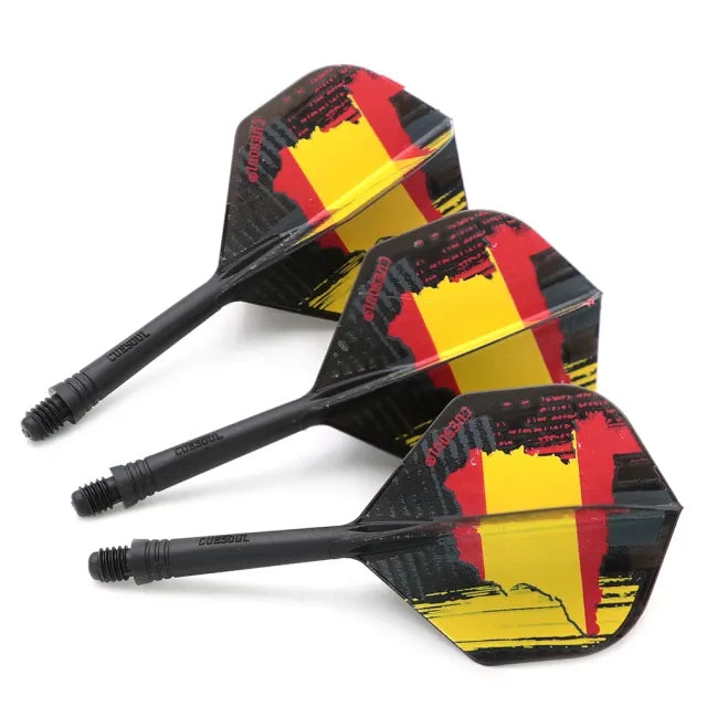 CUESOUL ROST AK5 Integrated Dart Shaft & Flight - Standard Shape - Medium - Spanish Flag