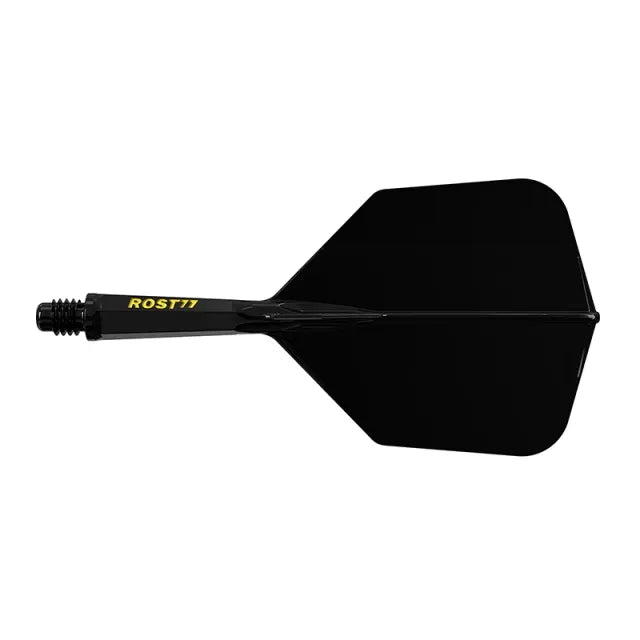 CUESOUL ROST 77 Integrated Dart Shaft & Flight - Big Wing Shape - Long - Black