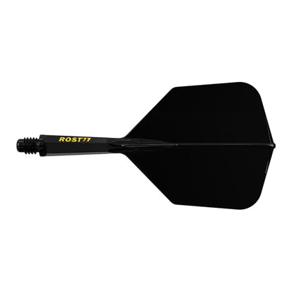 CUESOUL ROST 77 Integrated Dart Shaft & Flight - Big Wing Shape - Short - Black