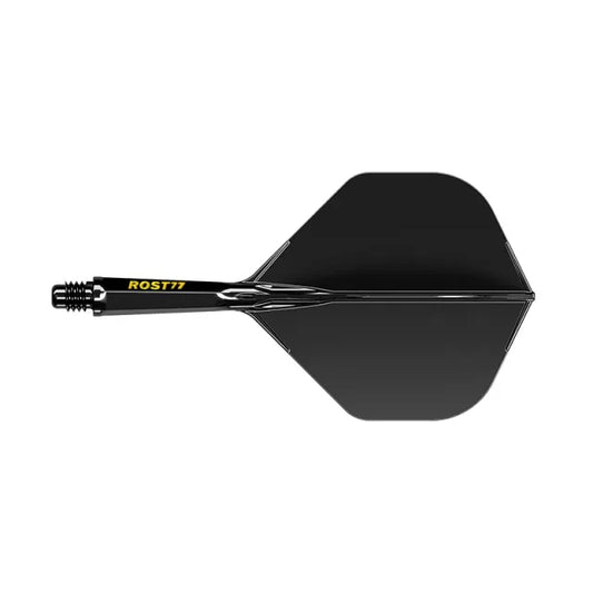 CUESOUL ROST 77 Integrated Dart Shaft & Flight - Big Standard Shape - Medium - Solid Black