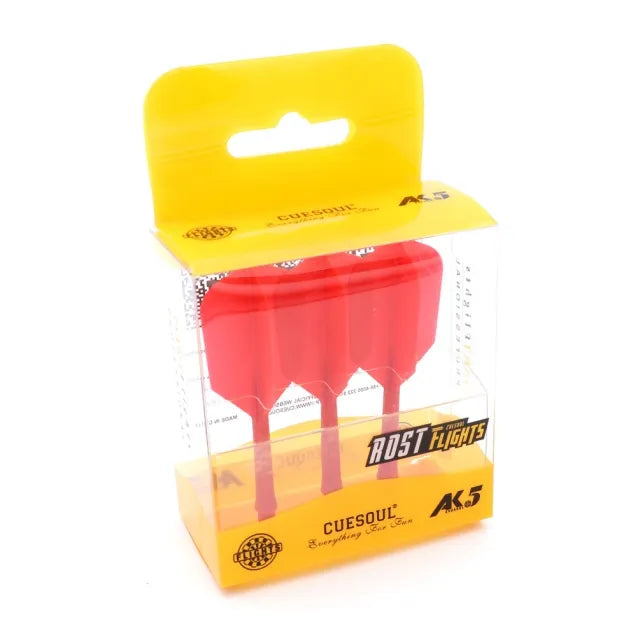 CUESOUL ROST AK5 Integrated Dart Shaft & Flight - Slim Shape - Medium - Red