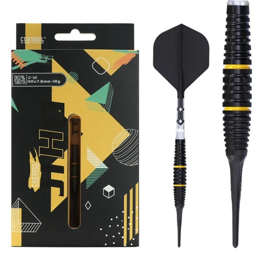 CUESOUL JIHO S2 18 gram 90% Tungsten Soft Tip Dart Set w/ ROST T19 Flight