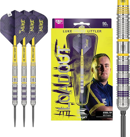 Target Luke Littler Loadout Swiss Point Steel Tip Darts 90% Tungsten 23g