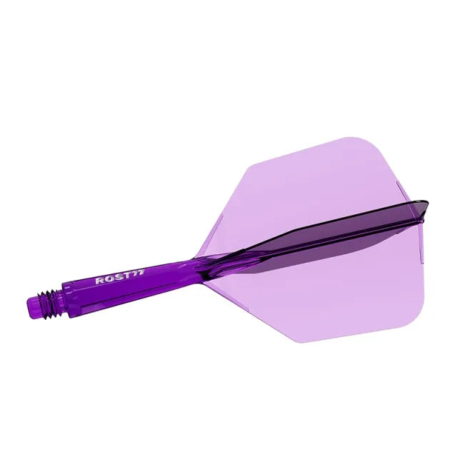 CUESOUL ROST 77 Integrated Dart Shaft & Flight - Big Wing Shape - Long - Transparent Purple