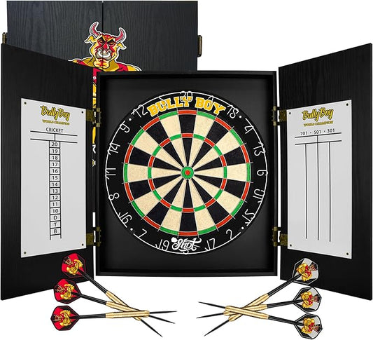 Shot Michael Smith Bully Boy Dartboard Cabinet Set