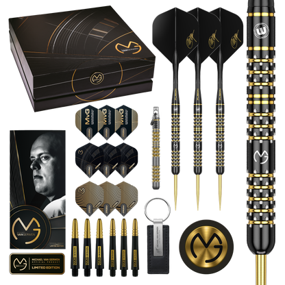 Winmau Michael Van Gerwen MVG Limited Edition 5 Year Anniversary Steel Tip Darts in Gift box 90% Tungsten