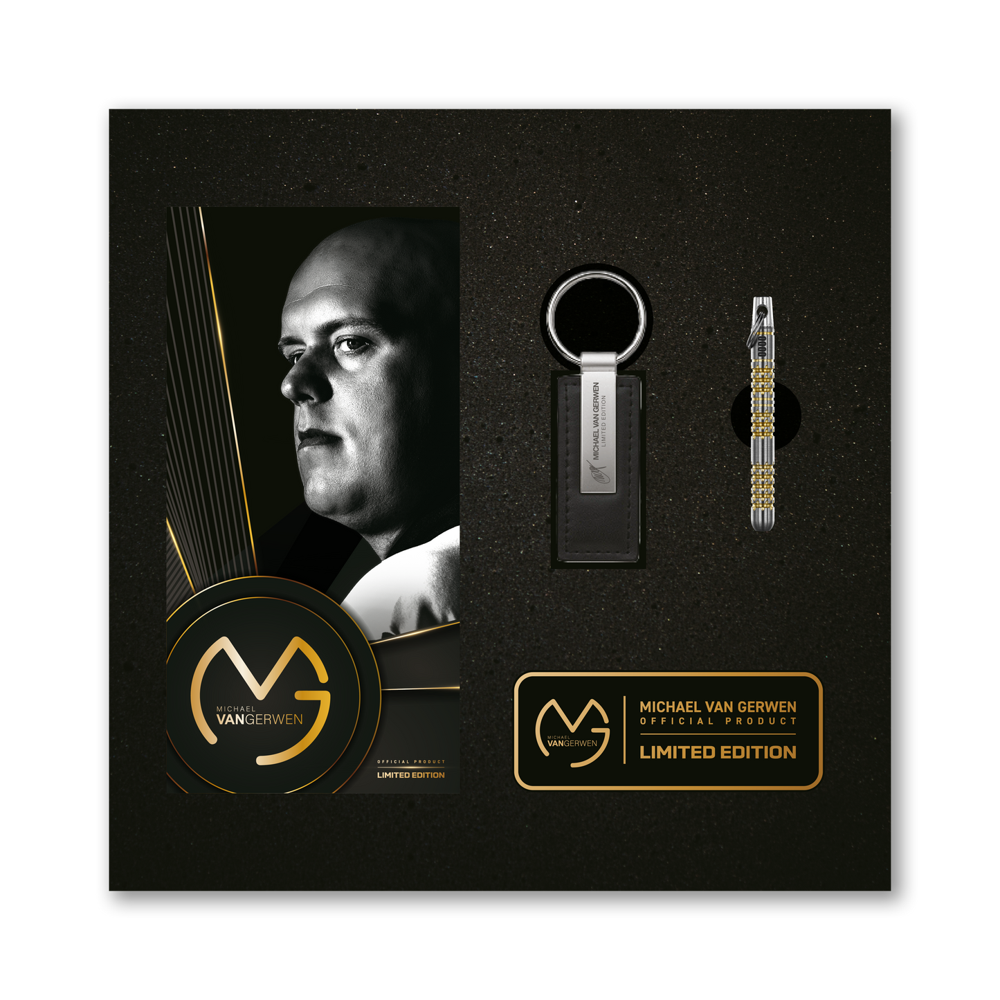 Winmau Michael Van Gerwen MVG Limited Edition 5 Year Anniversary Steel Tip Darts in Gift box 90% Tungsten