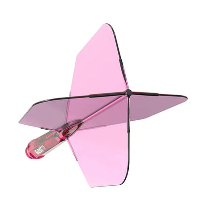 CUESOUL ROST 77 Integrated Dart Shaft & Flight - Big Wing Shape - Short - Transparent Pink