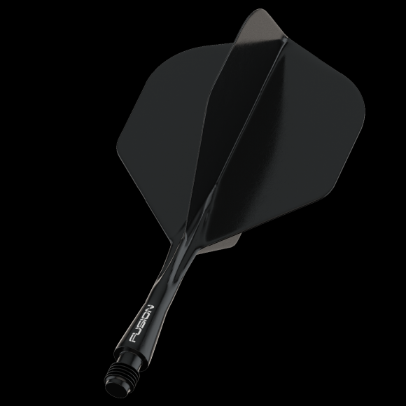 Winmau Fusion Integrated Flight & Shaft Solid Black Short