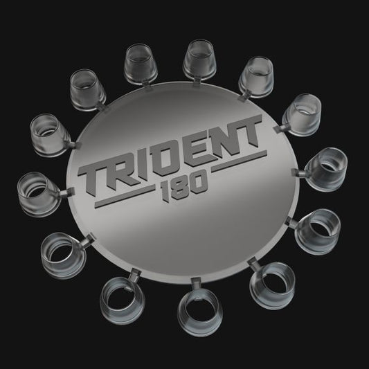 Winmau Trident 180 - Dart Point Cones Silver (Black Tint)