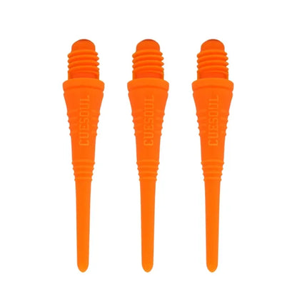 CUESOUL Soft Tip Darts Points 2BA Thread Pack of 100 in Tin - Orange