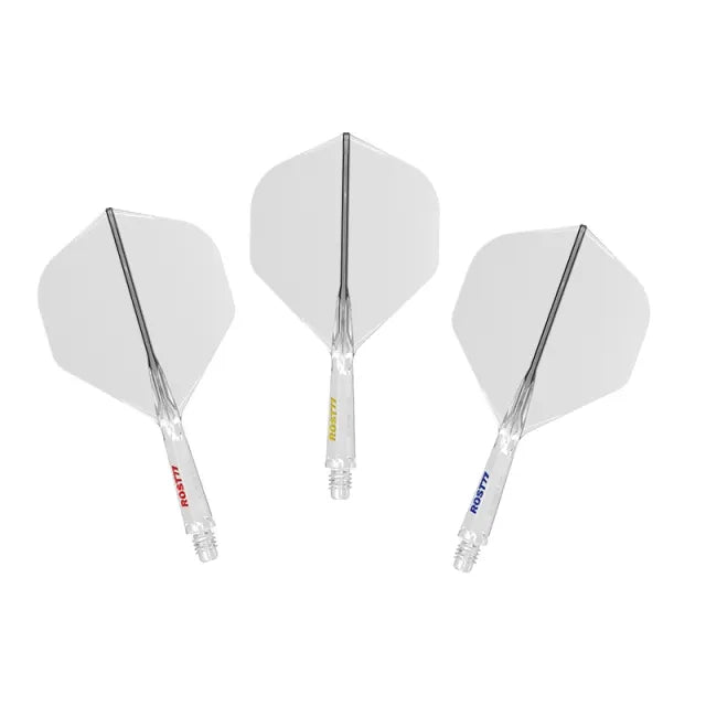 CUESOUL ROST 77 Integrated Dart Shaft & Flight - Big Standard Shape - Long - Transparent R/Y/B