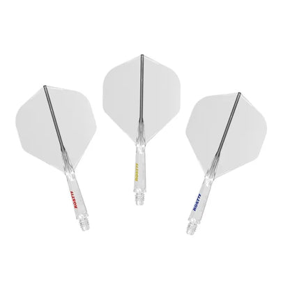 CUESOUL ROST 77 Integrated Dart Shaft & Flight - Big Standard Shape - Long - Transparent R/Y/B