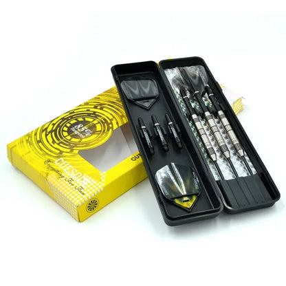 CUESOUL Glory 24 gram Black Lines & Black Shaft 85% Tungsten Steel Tip Dart Set