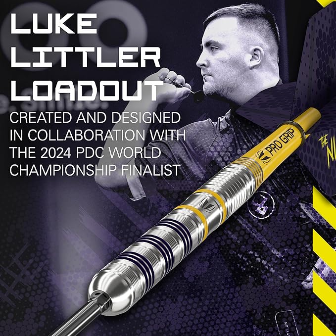 Target Luke Littler Loadout Swiss Point Steel Tip Darts 90% Tungsten 23g