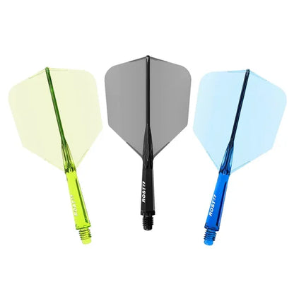 CUESOUL ROST 77 Integrated Dart Shaft & Flight - Big Wing Shape - Long - Transparent B/B/G