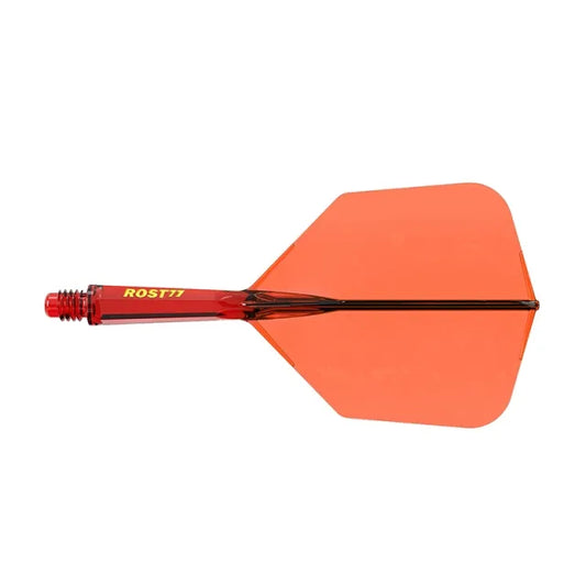 CUESOUL ROST 77 Integrated Dart Shaft & Flight - Big Wing Shape - Short - Transparent Red