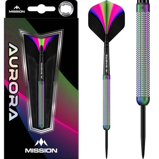 Mission Aurora Darts - Steel Tip Coral PVD - 90% Tungsten - 23g