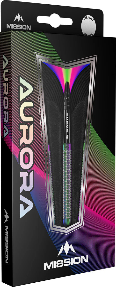 Mission Aurora Darts - Steel Tip Coral PVD - 90% Tungsten - 23g