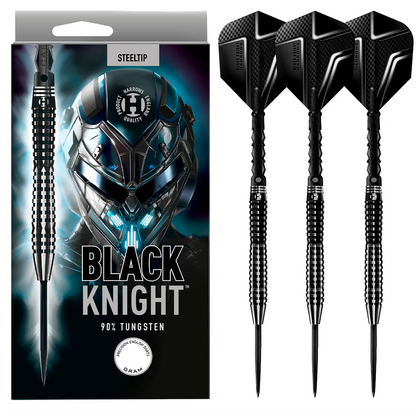 Harrows Black Knight - Steel Tip Darts - 90% Tungsten - 26g