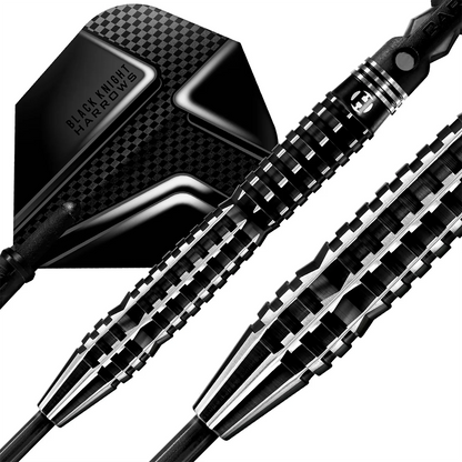 Harrows Black Knight - Steel Tip Darts - 90% Tungsten - 26g