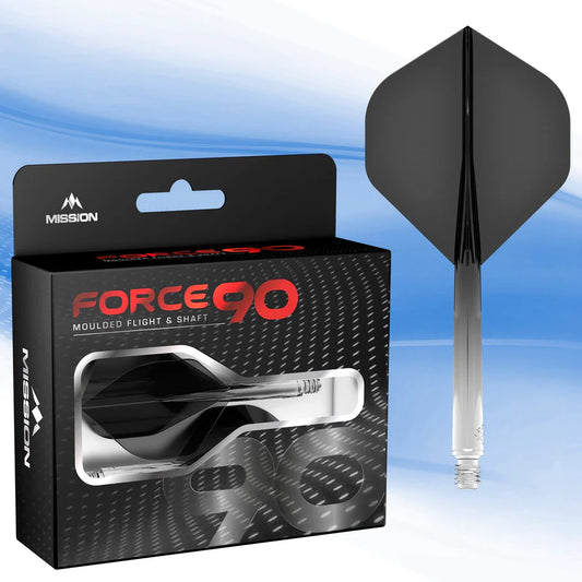 Mission Force 90 - Molded Flight & Shaft System - Gradient - Transparent Black - Standard No2 - Medium