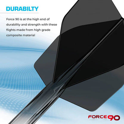 Mission Force 90 - Molded Flight & Shaft System - Gradient - Transparent Black - Standard No6 - Medium