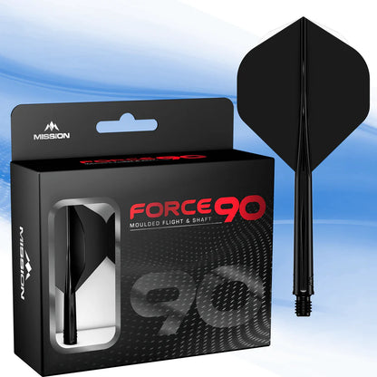 Mission Force 90 - Molded Flight & Shaft System - Black - Standard No2 - Medium