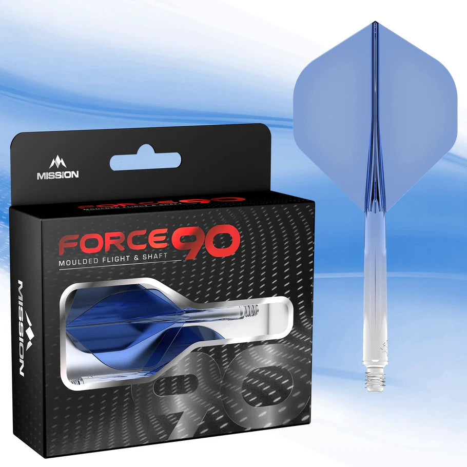 Mission Force 90 - Molded Flight & Shaft System - Gradient - Transparent Blue - Standard No2 - Tweenie