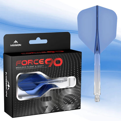 Mission Force 90 - Molded Flight & Shaft System - Gradient - Transparent Blue - Standard No6 - Tweenie