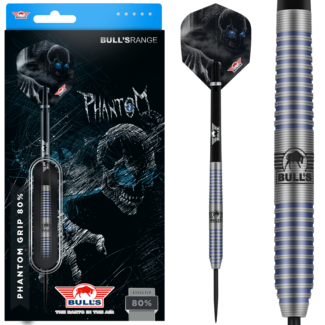 Bull's NL Phantom Grip 80% Tungsten 22 gram Steel Tip Dart Set