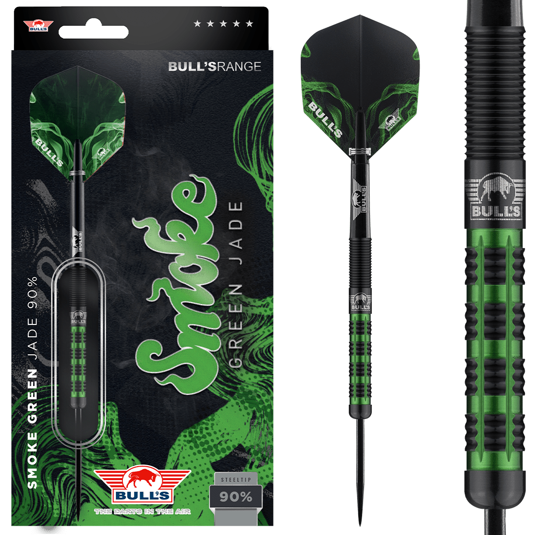 Bull's NL Smoke Green Jade 90% Tungsten 25 gram Steel Tip Dart Set