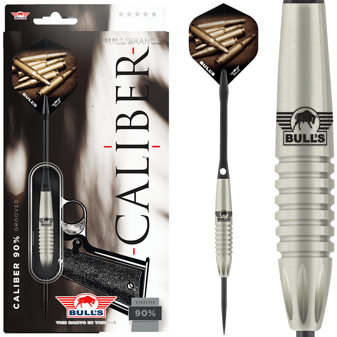 Bull's NL Caliber Grooved 90% Tungsten 26 gram Steel Tip Dart Set