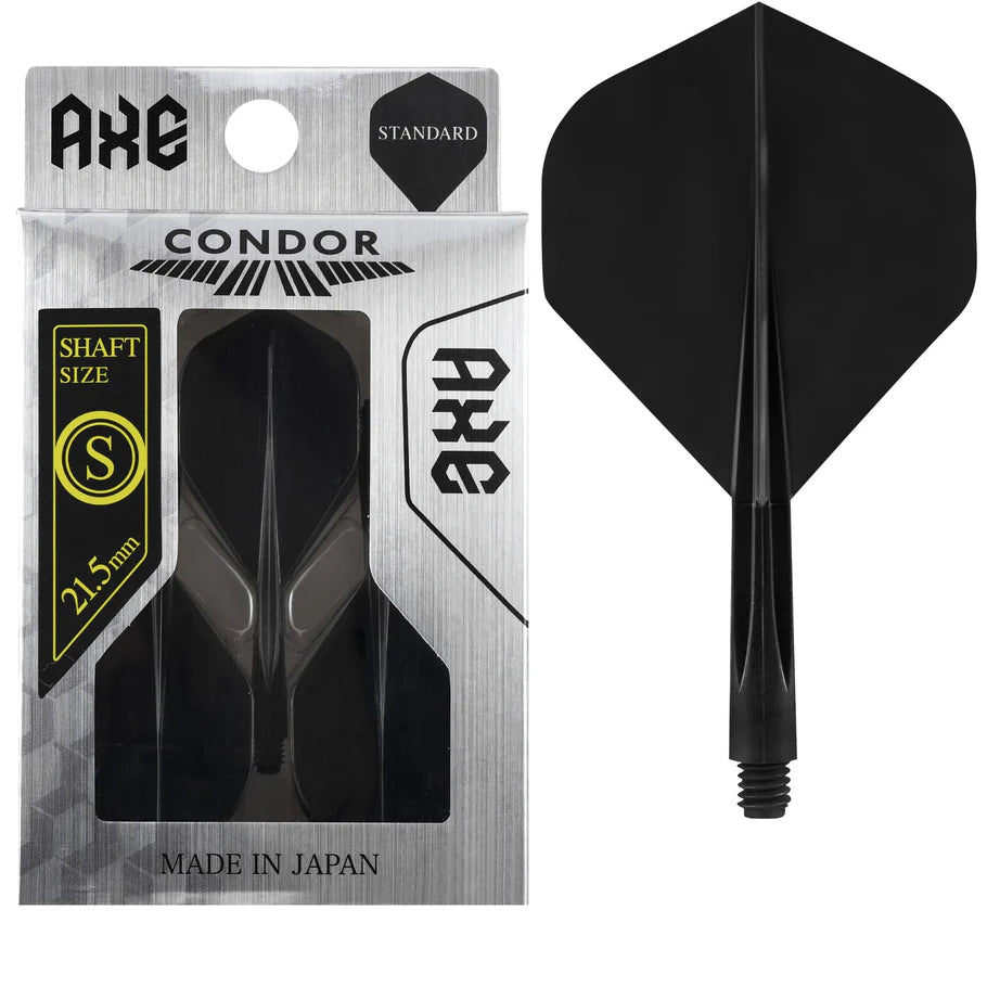 CONDOR AXE DART FLIGHT SYSTEM FLIGHTS - STANDARD - SHORT - BLACK