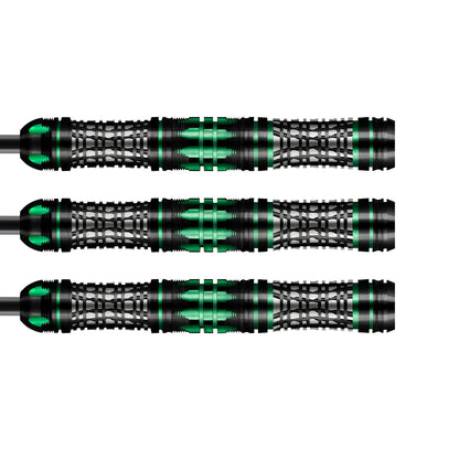 Shot AI Cyberpunk Steel Tip Dart Set-90% Tungsten Barrels-24gm