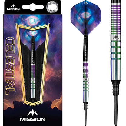 Mission Celestial Soft Tip Darts - 95% Tungsten - 18gm