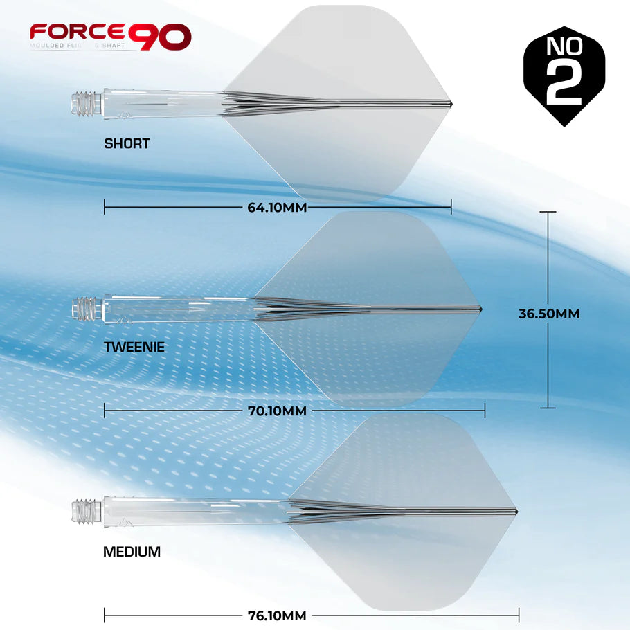 Mission Force 90 - Molded Flight & Shaft System - Clear - Standard No2 - Medium