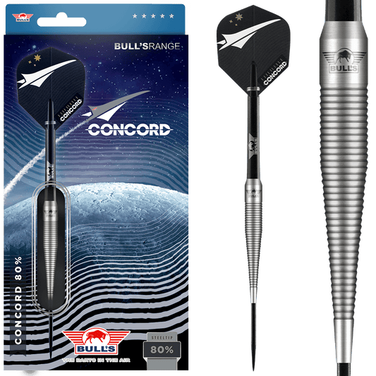 Bull's NL Concord 80% Tungsten 23 gram Steel Tip Dart Set