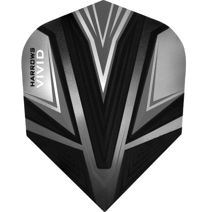 Harrows Vivid Smokey Black Standard Dart Flights