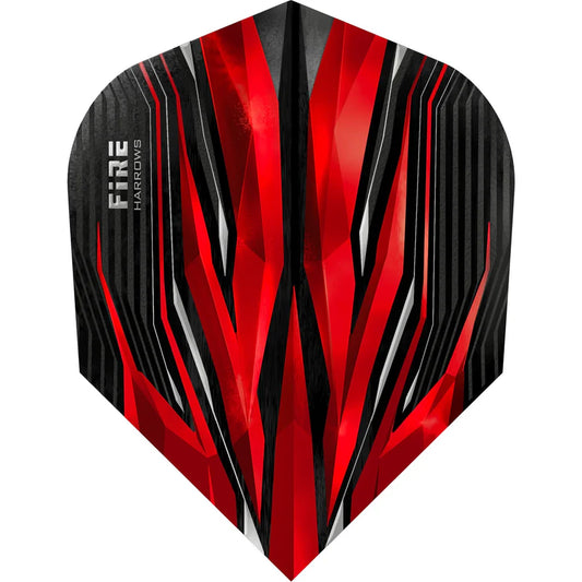 Harrows Fire Red Standard Dart Flights