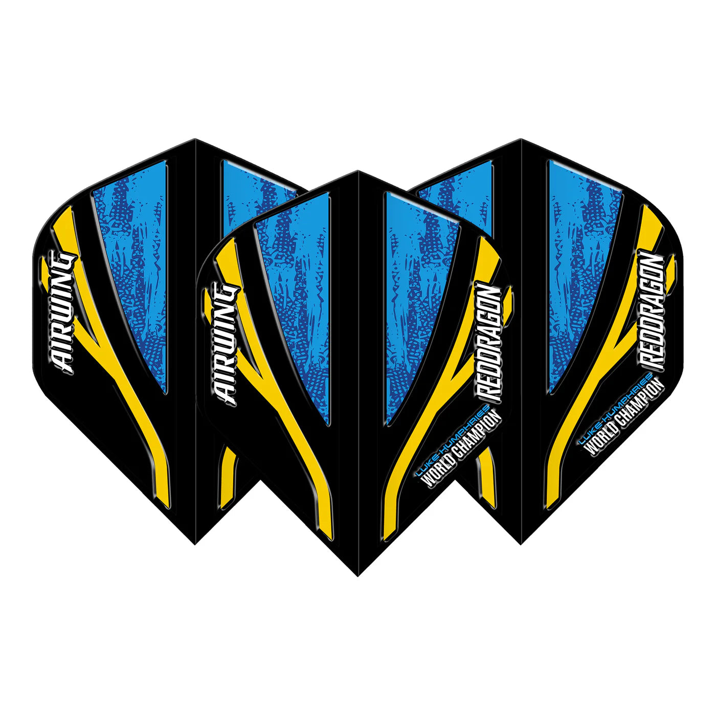 Red Dragon Airwing Molded Standard Flights - World Champion Luke Humphries - Black & Blue