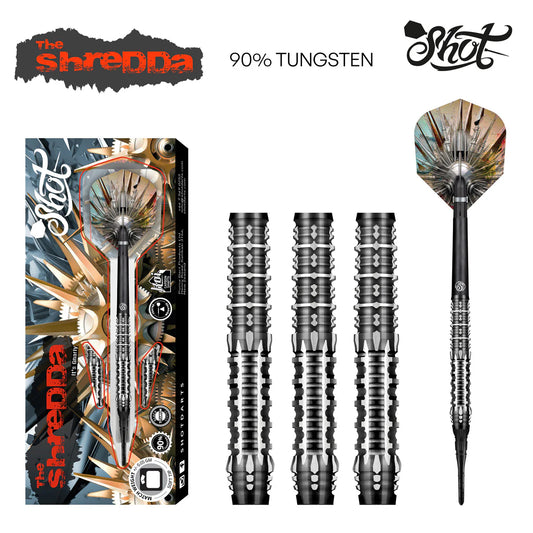 Shot Gnarly Shredda Soft Tip Dart Set-90% Tungsten-20gm