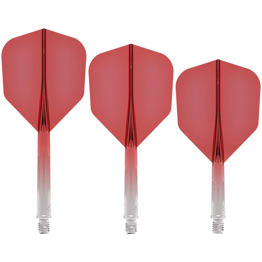 Mission Force 90 - Molded Flight & Shaft System - Gradient - Transparent Red - Standard No6 - Short