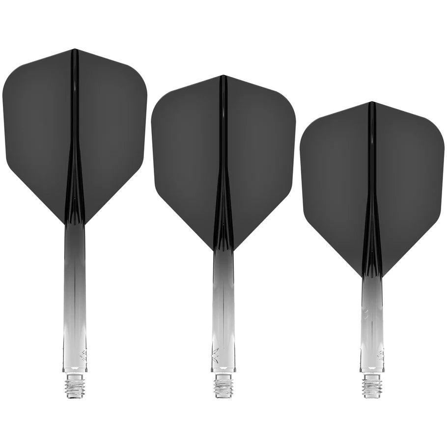 Mission Force 90 - Molded Flight & Shaft System - Gradient - Transparent Black - Standard No6 - Medium