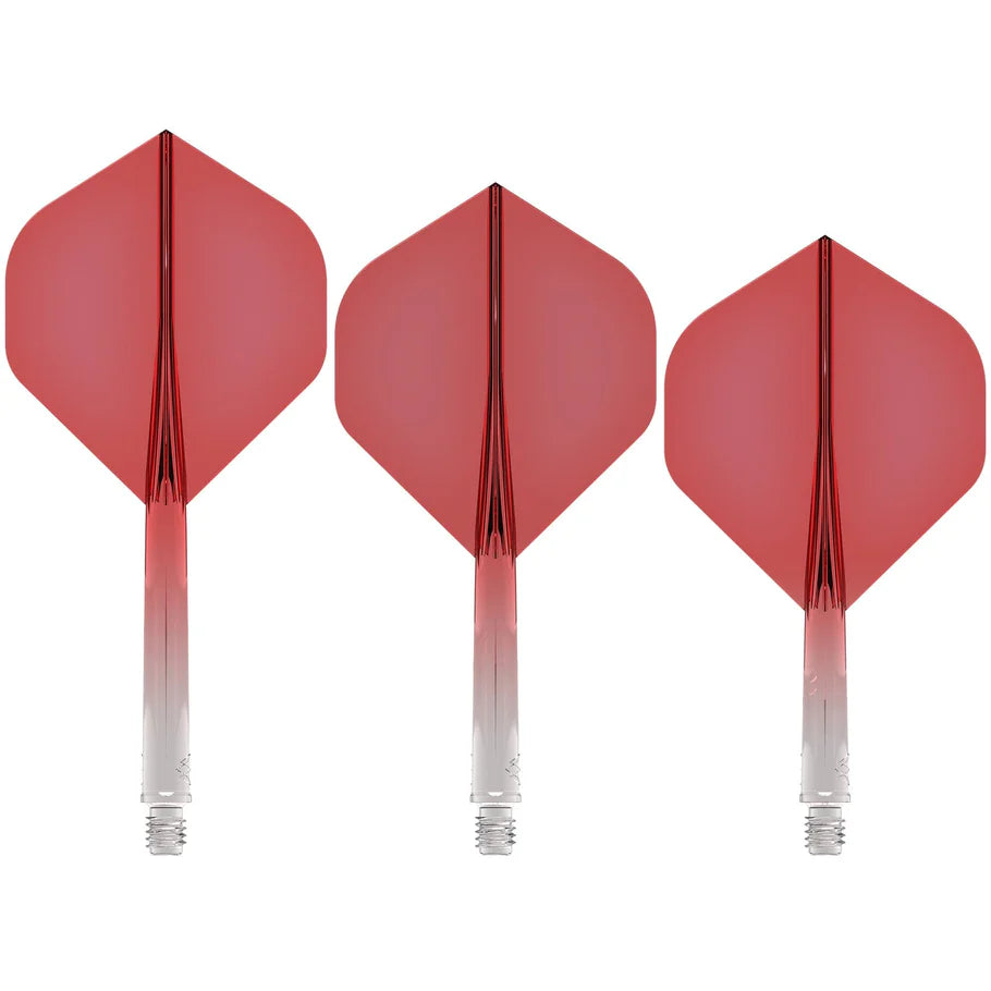 Mission Force 90 - Molded Flight & Shaft System - Gradient - Transparent Red - Standard No2 - Tweenie