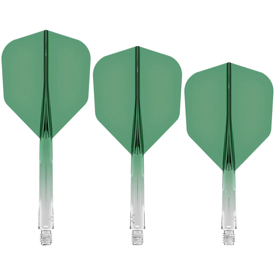 Mission Force 90 - Molded Flight & Shaft System - Gradient - Transparent Green - Standard No6 - Tweenie